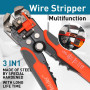 Electrician Wire Tool Cable Wire Stripper Cutter Crimper Automatic Crimping Stripping Plier