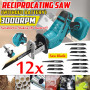 Reciprocating Saw Cordless Electric Saw Machine for Wood Cutting Woodworking Machinery Saw Blades 18V Battery