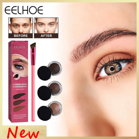 Eyebrow Cream 4D Hair Stroke Ultra-Thin Brow Brush Premium Rhombus Angled Eyebrow Brush 4D Hair Stroke Brow Stamp Brush