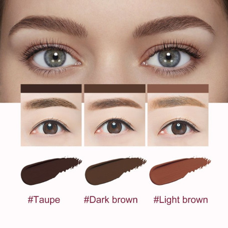 Eyebrow Cream 4D Hair Stroke Ultra-Thin Brow Brush Premium Rhombus Angled Eyebrow Brush 4D Hair Stroke Brow Stamp Brush