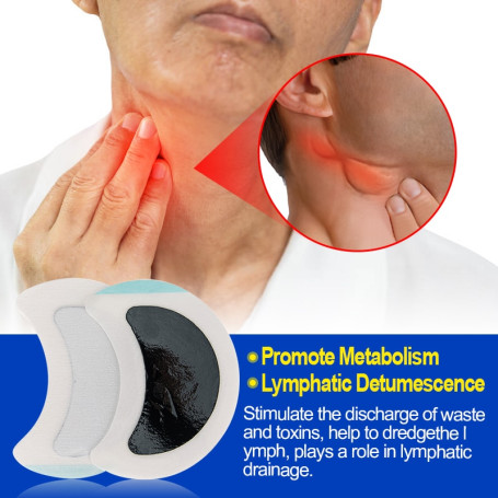 12pcs2bags Lymphatic Drainage Relieve Lymph Nodes Swell Pain Patch Lymphatic Drainage Pads Chinese Herbal Detox Plaster A827