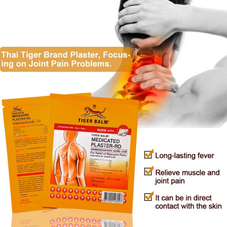 Sumifun 20Pcs/10 Bags Red Tiger Balm Neck Back Body Pain Relaxation Joints Pain Relief Patch D2272