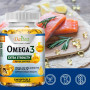 Omega 3 Fish Oil Capsules Support Brain & Nervous System Health, Cardiovascular & Skin Health, Antioxidant & Anti-Inflammation