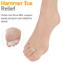 Gel Hammer Toe Straightener and Corrector for Overlapping Curled Curved Crooked Clubbed Claw and Mallet Toe