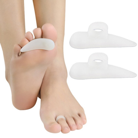 Gel Hammer Toe Straightener and Corrector for Overlapping Curled Curved Crooked Clubbed Claw and Mallet Toe