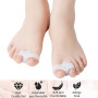 Toe Separators with 2 Loops Soft Gel Bunion Correctors for Overlapping Relief Toe Spacer Protector
