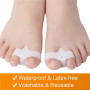 Toe Separators with 2 Loops Soft Gel Bunion Correctors for Overlapping Relief Toe Spacer Protector