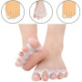 Silicone Finger Toe Protector Toe Separators Stretchers Straightener Bunion Protector Pain Relief Foot Care 5 Colors