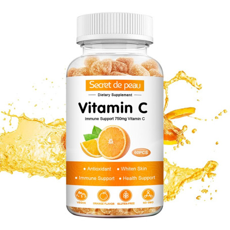 SDP Vitamin C Orange Flavored Gummies VIT C Chewable Tablets Daily Snacks Improve Immunity Supplements For Adults And Children
