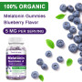 Secret de peau Blueberry Melatonin 5mg Gummies Vitamin B6 Sleep Aid Rich Vitamin A & C Protects Eyes and Enhances Immunity