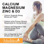 Mulittea Calcium Magnesium Zinc Capsule Vitamin D3 for Strong Bones Teeth Heart Nerve Increase Immune System Function Supplement