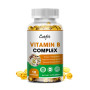 Catfit Complex Vitamin B Capsule B12 B1 B2 B3 B5 B6 B7 B9 Support Better Moods Assists Nervous System Health&Energy Supplement
