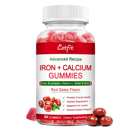 Catfit Nature Jujube Gummies Enrich the blood Antisenescence Calcium and iron Vitamin and dietary fiber supplementation