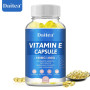 Natural vitamin E capsules support bone health, vision, hair and nail health, anti-aging, beauty whitening skin care