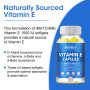 Natural vitamin E capsules support bone health, vision, hair and nail health, anti-aging, beauty whitening skin care