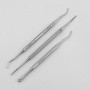 3PCS Double Ended Ingrown Toe Correction Files Stainless Steel Toe Nail Care Manicure Pedicure Toenails Clean Foot Tools
