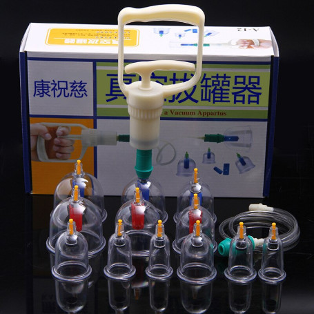 12Pcs/set Thicken Magnetic Massage Jars Cupping Suction Cup Acupuncture Massager Therapy Massage Vacuum Cans Vacuum Cupping Kit