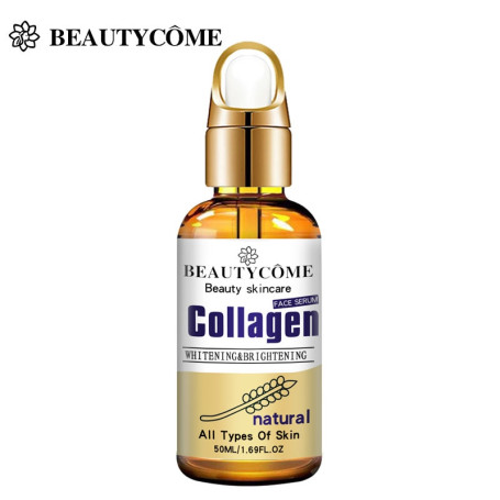 BEAUTYCOME 50ml Collogen Face Serum Nicotinamide Whitening Firming Moisturizing Anti Wrinkle Shrinking Pores Facial Skin Care