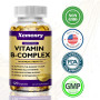 Xemenry Vitamin B Capsules (B12, B1, B2, B3, B5, B6, B7, B9, Folic Acid) To Reduce Stress and Support A Better Mood