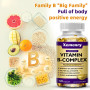 Xemenry Vitamin B Capsules (B12, B1, B2, B3, B5, B6, B7, B9, Folic Acid) To Reduce Stress and Support A Better Mood