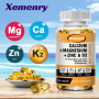 Xemenry Calcium Magnesium Zinc with Vitamin D3 for Circulatory Function and Strong Teeth | Heart, Nerve and Immune Support