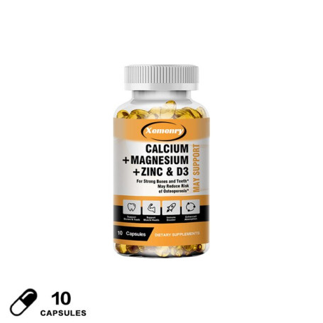 Xemenry Calcium Magnesium Zinc with Vitamin D3 for Circulatory Function and Strong Teeth | Heart, Nerve and Immune Support