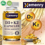 Vitamin D3 K2 120 Capsules Helps Strengthen Immunity, Heart, Joints & Bones, D3 K2 Multivitamin Capsules