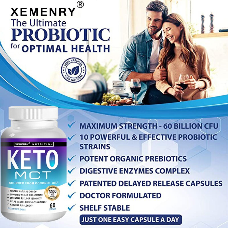 KETO Probiotic Capsules, Balanced Bacteria Reduce Bloating ...