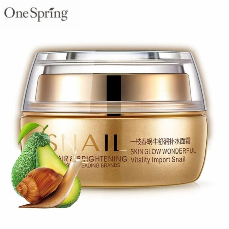 50g Snail Essence Facial Cream Moisturizing Nourishing Oil Control Brighten Tender Face Lighten Whiten Soften Repair Skin Care