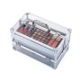 Full Make-up Sets For Women 89Pcs All-in-Dazzling Vanity Case Transparent Portable Beauty Travel Cosmetic Carry Box With Handle