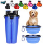 Food Storage Bottle Dog Feeding Bowl Cat Bowl Travel Water Bottle Foldable Silicon Feed Bowl Food Container Feeder for Pet