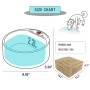 Pet Dog Food Bowl Winter Heated Feed Cage Bowl Temperature Heating Thermostat Dog Basin Bowls Water Drinking Bowl for Dogs Cats