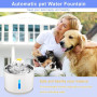 Dog Bowl Cat Water Drink Fountain Electric Automatic Water Feeder Dispenser Container LED Water Level Display Drinker For Pet