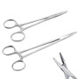 16cm/18cm Stainless Steel Veterinary Needle Holder Suturing Forceps Hemostatic Pliers Livestock Pet Animal Surgical Tools