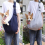 Breathable Pet Go Bag Foldable Dog Backpack Portable Single Shoulder Crossbody Solid Color Pet Outing Travel Bag Pet Accessories