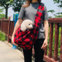 Breathable Pet Go Bag Foldable Dog Backpack Portable Single Shoulder Crossbody Solid Color Pet Outing Travel Bag Pet Accessories