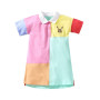 Jumping Meters  New Arrival Girls Dresses With Collar Horse Applique Hot Selling Summer Kids Clothing Short Sleeve Baby Frocks