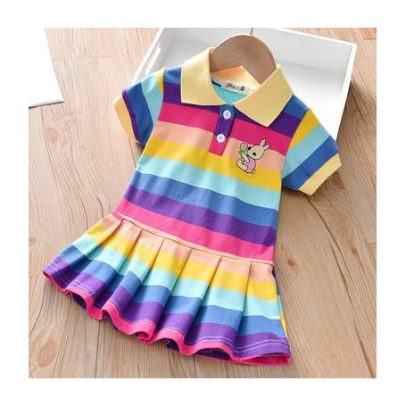 Unicon Children Dress Spring Summer Turn-Down Collar Kids Clothes Fashion toddler Baby Girls Clothing Summer Dress Girl