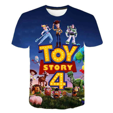 Summer Fashion Unisex Toy Story 4 T-shirt Children Boys Short Sleeves Tees Baby Kids Toy Story 4 Tops Girls Clothes 4-14Y
