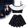 Wednesday Addams Family Kids Girls Cosplay Costume Swimsuit Set Halloween Party Costumes