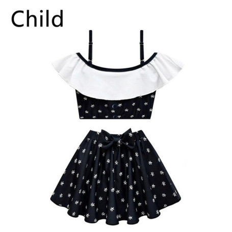 Wednesday Addams Family Kids Girls Cosplay Costume Swimsuit Set Halloween Party Costumes