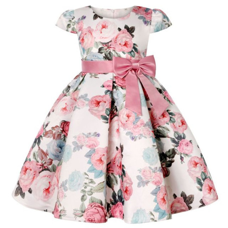 Girls Kids Flower Elegant Causal Princess Party Dresses Children Clothing Christmas Birthday Wedding Party Baby Girl Dress