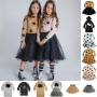 nununu autumn and winter children's print star swing skirt gauze skirt sweater dress