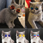 Dog Glasses Pet Vintage Round Glasses Cat Accessories Puppy Photos Props Decorations for Dogs Reflection Eyewear Glasses
