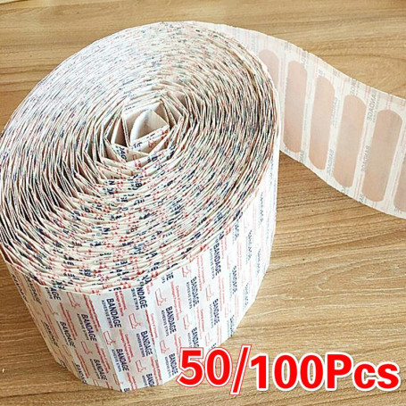 50/100PCS Band-Aids Waterproof Breathable Cushion Adhesive Plaster Wound Hemostasis Sticker Band First Aid Bandage Medical Gauze