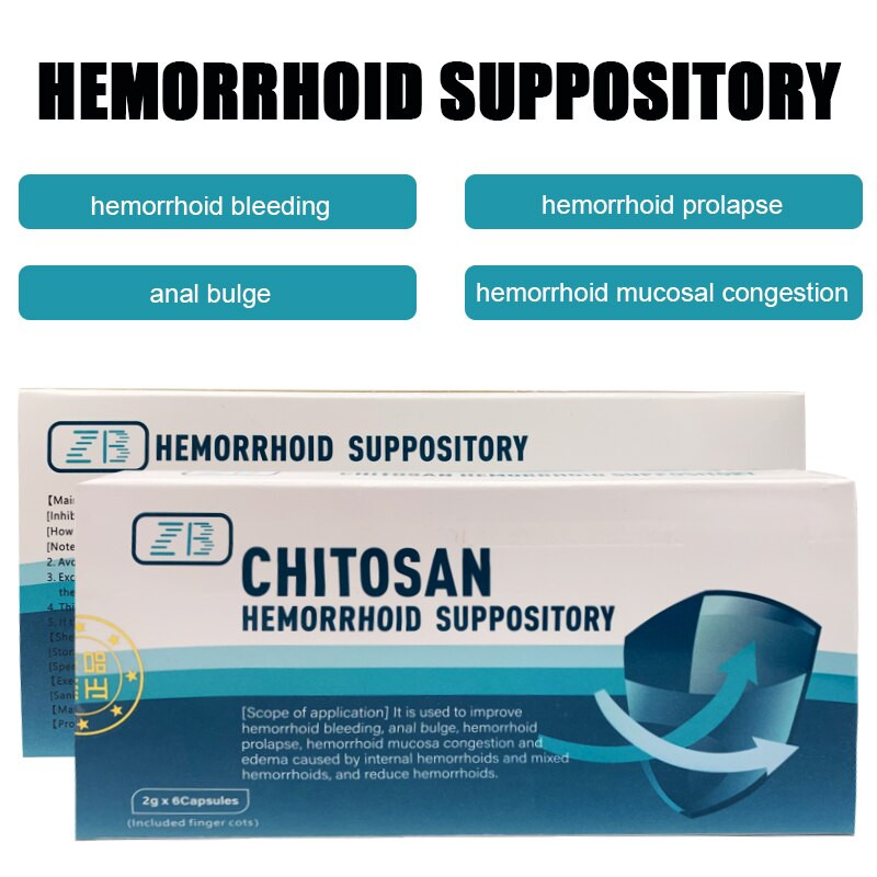 CHITOSAN Hemorrhoids Suppository Medical Hemorrhoid Treatment Piles
