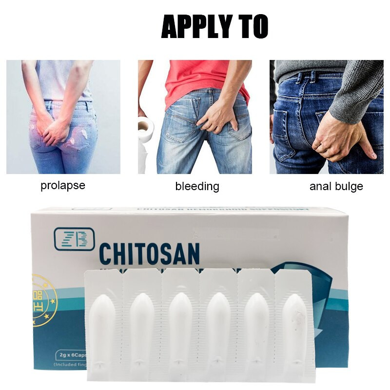 CHITOSAN Hemorrhoids Suppository Medical Hemorrhoid Treatment Piles