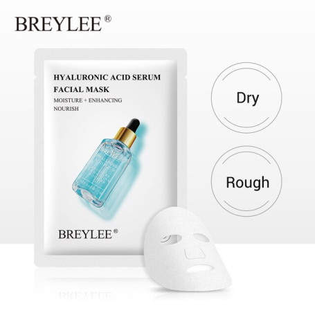 BREYLEE Hyaluronic Acid Series Face Mask Facial Eye Cream Serum Moisturizing Dry Rough Skin Care Whitening Essence Ageless Set