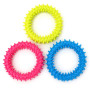 Puppy Dental Teeth Healthy Chew Biting Ring Play Dog Multicolor Non-toxic Circle Rubber Pet Dog Finger Toothbrush Toy Dog Toys