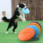 Colorful Funny Silicone Flying Saucer Discs Cat Toy Dog Game Flying Discs Resistant Chew Puppy Training Interactive Pet Supplies
